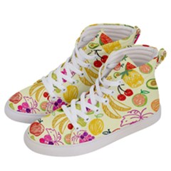 Seamless Pattern Fruit Men s Hi-top Skate Sneakers by Mariart