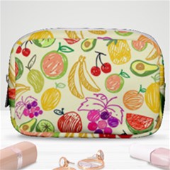 Seamless Pattern Fruit Make Up Pouch (small) by Mariart