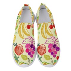 Seamless Pattern Fruit Women s Slip On Sneakers by Mariart