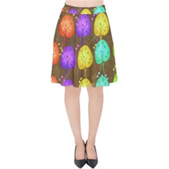 Textured Grunge Background Pattern Velvet High Waist Skirt by Mariart