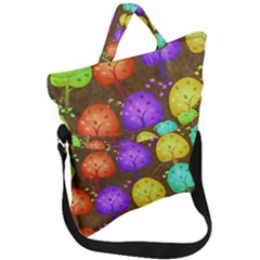 Textured Grunge Background Pattern Fold Over Handle Tote Bag