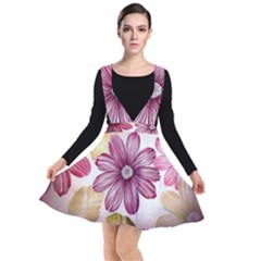 Star Flower Plunge Pinafore Dress