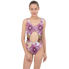 Star Flower Center Cut Out Swimsuit by Mariart