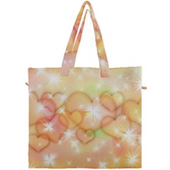 Valentine Heart Love Pink Canvas Travel Bag by Mariart