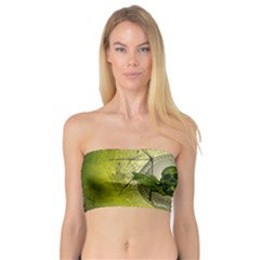 Awesome Creepy Skull With Wings Bandeau Top by FantasyWorld7