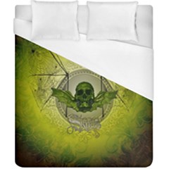 Awesome Creepy Skull With Wings Duvet Cover (california King Size) by FantasyWorld7