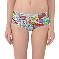 Supersonic Pyramid Protector Angels Mid-waist Bikini Bottoms by chellerayartisans