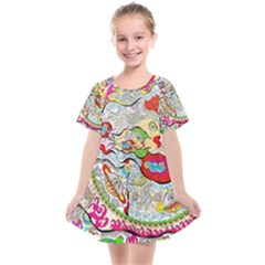 Supersonic Pyramid Protector Angels Kids  Smock Dress by chellerayartisans