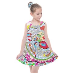 Supersonic Pyramid Protector Angels Kids  Summer Dress by chellerayartisans