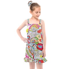 Supersonic Pyramid Protector Angels Kids  Overall Dress by chellerayartisans