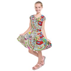 Supersonic Pyramid Protector Angels Kids  Short Sleeve Dress