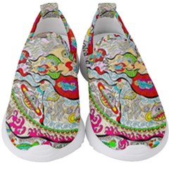 Supersonic Pyramid Protector Angels Kids  Slip On Sneakers by chellerayartisans