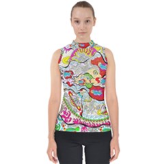 Supersonic Pyramid Protector Angels Mock Neck Shell Top