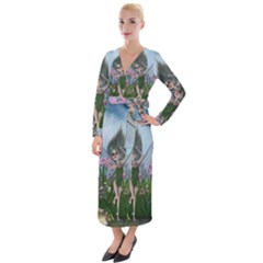 Cute Little Fairy Velvet Maxi Wrap Dress by FantasyWorld7