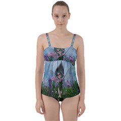 Cute Little Fairy Twist Front Tankini Set by FantasyWorld7