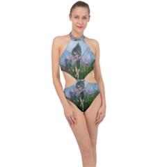 Cute Little Fairy Halter Side Cut Swimsuit by FantasyWorld7