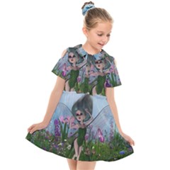 Cute Little Fairy Kids  Short Sleeve Shirt Dress by FantasyWorld7