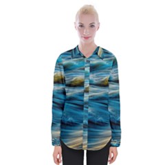 Ocean Waves Womens Long Sleeve Shirt