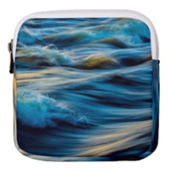 Ocean Waves Mini Square Pouch by WensdaiAmbrose