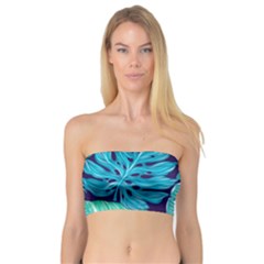 Tropical Greens Leaves Banana Bandeau Top by Mariart