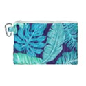 Tropical Greens Leaves Banana Canvas Cosmetic Bag (Large) View1