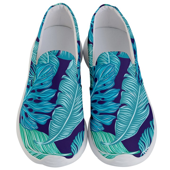 Tropical Greens Leaves Banana Men s Lightweight Slip Ons