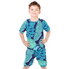 Tropical Greens Leaves Banana Kid s Set by Mariart