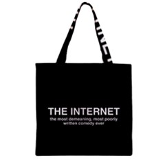 The Internet Zipper Grocery Tote Bag by WensdaiAmbrose