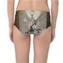 Funny Giraffe With Herats And Butterflies Mid-Waist Bikini Bottoms View2