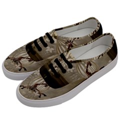 Funny Giraffe With Herats And Butterflies Men s Classic Low Top Sneakers by FantasyWorld7