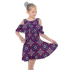 Ml 6-2 Kids  Shoulder Cutout Chiffon Dress by ArtworkByPatrick