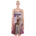 Wonderful Fairy With Feather Hair Spaghetti Strap Velvet Dress View1