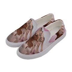 Wonderful Fairy With Feather Hair Women s Canvas Slip Ons by FantasyWorld7