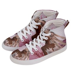 Wonderful Fairy With Feather Hair Women s Hi-top Skate Sneakers by FantasyWorld7