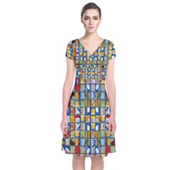 Ml-65 Short Sleeve Front Wrap Dress by ArtworkByPatrick