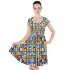 Ml-65 Cap Sleeve Midi Dress by ArtworkByPatrick