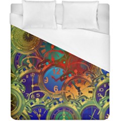 Time Clock Distortion Duvet Cover (california King Size) by Mariart