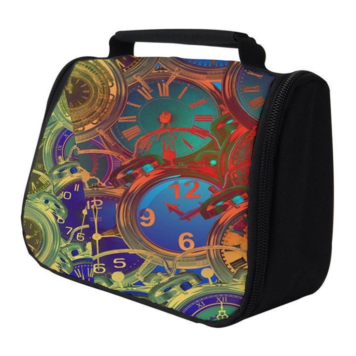 Time Clock Distortion Full Print Travel Pouch (Small)