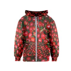 Cherries Jubilee Kids  Zipper Hoodie by WensdaiAmbrose