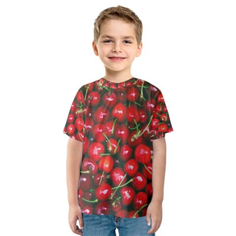 Cherries Jubilee Kids  Sport Mesh Tee by WensdaiAmbrose