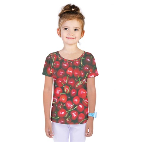 Cherries Jubilee Kids  One Piece Tee by WensdaiAmbrose