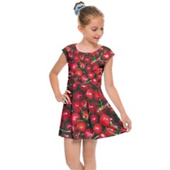 Cherries Jubilee Kids  Cap Sleeve Dress by WensdaiAmbrose