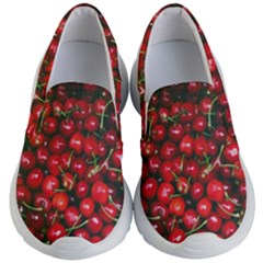 Cherries Jubilee Kids  Lightweight Slip Ons by WensdaiAmbrose