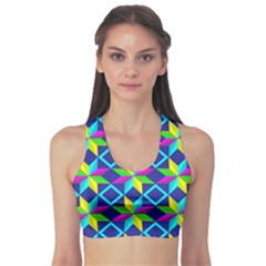 Pattern Star Abstract Background Sports Bra by Pakrebo