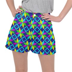 Pattern Star Abstract Background Stretch Ripstop Shorts