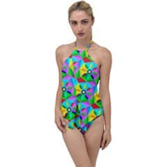 Star Texture Template Design Go With The Flow One Piece Swimsuit by Pakrebo