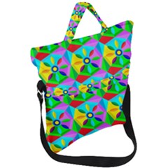 Star Texture Template Design Fold Over Handle Tote Bag