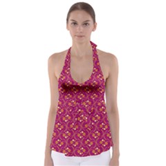 Pattern Wallpaper Seamless Abstract Babydoll Tankini Top by Pakrebo