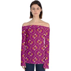 Pattern Wallpaper Seamless Abstract Off Shoulder Long Sleeve Top