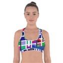 Color Graffiti Pattern Geometric Cross Back Sports Bra View1